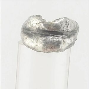 KISS ME 3D RING LIPS SHAPE HANDMADE IN STERLING SILVER METAL SIZE 9